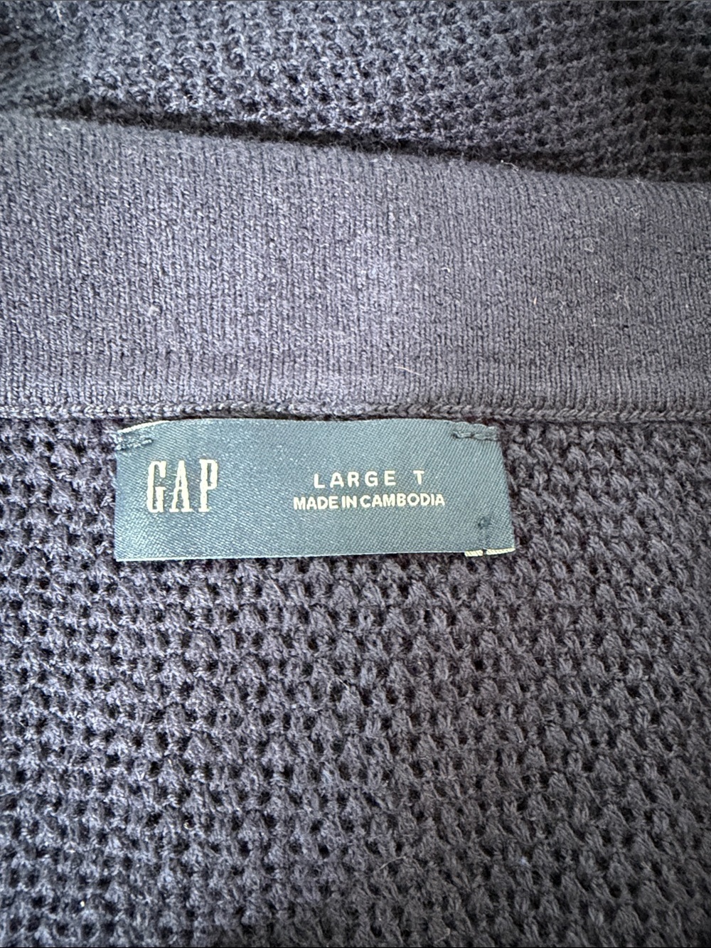 Men's Gap Navy Short-Sleeve Polo Shirt - Picture 5 of 8